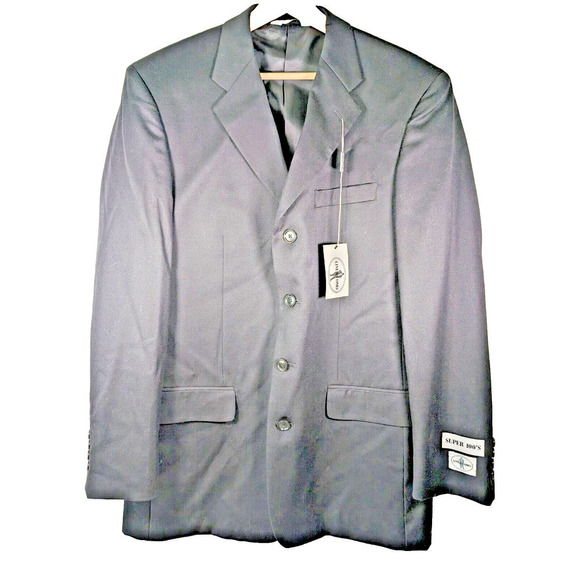 Linea Uomo Other - LINEA UOMO Men's Blazer Black SUPER 100 WOOL 40L